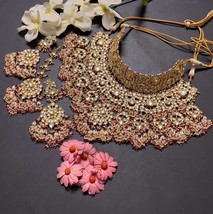 VeroniQ Trends-Sabyasachi Inspired Padmavat Pachi kundan Bridal Necklace - £875.13 GBP