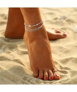Elegant Strass Cup Chain Hand Anklet – Multi-Layer Beaded Necklace &amp; Bra... - $17.68 CAD