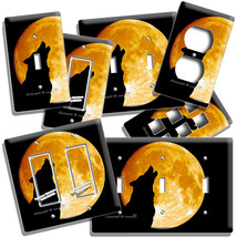 Wolf Howling At Yellow Moon Light Switch Outlet Wall Plate Cover Room Art Decor - £13.34 GBP+