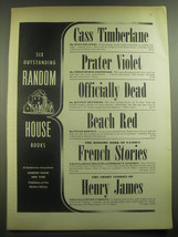 1946 Random House Books Advertisement - Cass Timberlane by Sinclair Lewis - £14.61 GBP