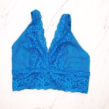 Soma Bralette Lace Plunge Bra Blue Sea Size XS Extra Small - $9.89