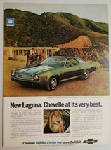 1973 Print Ad Chevelle Laguna Colonnade Hardtop Coupe Chevrolet - £9.90 GBP