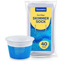 Pool Skimmer Socks [40 Pack] Pool Socks For Skimmer Baskets, Quality Net... - £23.59 GBP