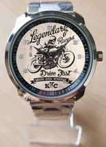 Motor Bike Fast Racers NYC Motorcycle Vintage Art Unique Wrist Watch Sporty - £28.06 GBP