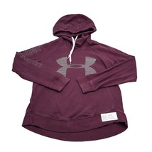 Under Armour Hoodie Womens S Red Loose Fit Sweatshirt Athletic Casual Pu... - $22.65