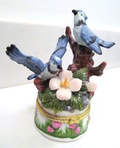 Birds Direct Connection Trinket Box Storage Porcelain Lidded 97-2000 Hinged 4&quot; - £22.90 GBP