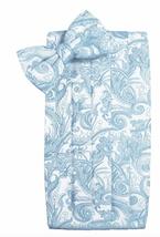 Tapestry Paisley Tuxedo Cummerbund and Bow Tie Set (Light Blue) - $83.30