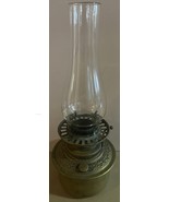 Antique Brass Oil Lamp W/ Hurricane Chimney - $40.06 CAD
