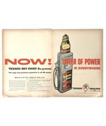 1957 Texaco Sky Chief Gasoline Gas Pump Vintage Print Ad Tower of Power - $9.08 CAD