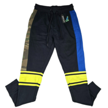 Kangol Original Joggers Born British Sweatpants Men&#39;s Small Black Blue Camo - $34.24