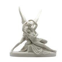 Cupid &amp; Psyche Cast Marble Statue God Eros Nude Love &amp; Soul Sculpture Er... - $51.79