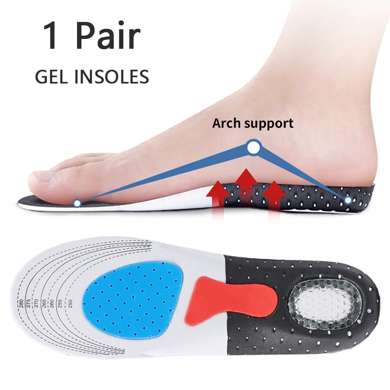 Best Sneakers 1Pair  Shoes Insoles Man Women  Gel Insoles Pad for Running Shoes  - $56.03