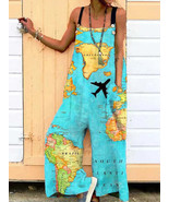 Slash Neck Print Loose Wide Leg Jumpsuit - $49.95