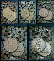 Set of 5 - HE Harris Lincoln Cent Coin Folders Number 1-5 1857-2024 Album Book - £27.13 GBP