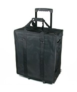 New Large Jewelry Display Box black Carrying Travel Case w/ Wheels - $57.99