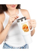 Vibrant Insulated Travel Mug with &quot;Squeeze the Day&quot; Quote Perfect for Juice - $67.27 CAD