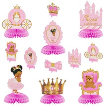 12Pcs Royal Princess Themed Honeycomb Centerpiece Table Toppers For Baby Girls A - £15.80 GBP