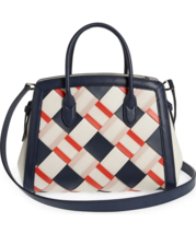 Kate Spade knott woven Medium Leather Satchel Crossbody ~NWT~ BLAZER BLUE - £231.20 GBP