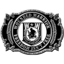 Wounded Warrior Heroism Honor Sacrifice Freedom Isn&#39;t Free Belt Buckle 3... - £15.26 GBP