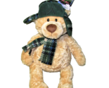 GUND TEDDY BEAR HAL Christmas Series CELLXION Green Hat Scarf TAG 2007 2... - $16.20
