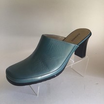 ALRANDO Axis Turquoise Leather Mules (Size 8 M) - £15.94 GBP