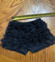 New Infant Girl Black Ruffled Tulle Diaper/shorts Bottom size 3-6 Mo. - $4.46