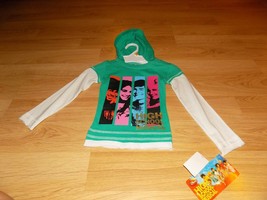 Size Small 3-4 Long Sleeve Disney High School Musical HSM L/S Hooded Shirt Top - £10.93 GBP