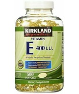 KIRKLAND SIGNATURE VITAMIN E 400 I.U. 500 SOFT GELS - £15.48 GBP