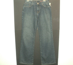 NEW People of the World Women&#39;s Jeans Size 34 Blue Flares Stonewashed Distressed - £13.46 GBP