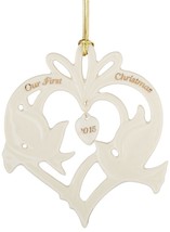 Lenox 2015 Love Doves Our 1st Christmas Ornament Heart Shaped First Gift... - £11.60 GBP