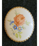 Ladies Vintage Lapel Pin Rose Flowers Pretty Decorative Brooch - £17.42 GBP