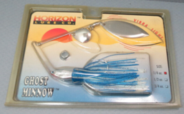 Vintage Ghost Minnow Spinner Bait 1/4 OZ River Shad Blue/White Speck Vibralight - £11.15 GBP