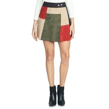 NWT Womens Size 10 Nordstrom 1.STATE Colorblock Faux Suede A-Line Mini Skirt - £23.29 GBP