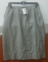 Ladies Gray A-line Wool Skirt Fully Lined With Slit in Back - £13.57 GBP