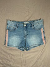 Route 66 Denim Short Short Hot Pants Women&#39;s 16 Blue w/ Adjustable Waist - £5.76 GBP