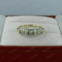 Vintage Wedding Band Ring 1Ct Round Cut D/VVS1 Diamond 14k Two Tone Gold Finish - £72.85 GBP