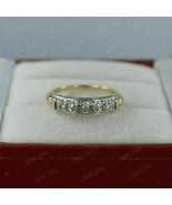 Vintage Wedding Band Ring 1Ct Round Cut D/VVS1 Diamond 14k Two Tone Gold... - £73.58 GBP