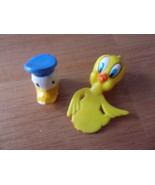Vintage Tweetie Bird Pick &amp; Donld Duck Pez Head Used For Cake Decoration - $1.99