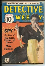 Detective Fiction Weekly 1/12/1935-Hero pulp-&quot;Spy&quot;-Anthony Hamilton-crime thr... - £37.55 GBP