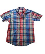 Orvis Plaid Button Down Shirt Short Sleeve Medium M Multicolor Cotton Po... - £11.73 GBP