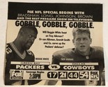 Green Bay Packers Vs Dallas Cowboys Print Ad Advertisement NFL Football ... - £4.63 GBP