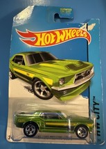 Hot Wheels 2014 Hw City &#39;67 Ford Mustang Coupe Green - £5.41 GBP