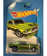HOT WHEELS 2014 HW CITY &#39;67 FORD MUSTANG COUPE GREEN - £5.34 GBP