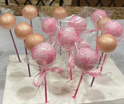 Pink and Rose Gold Cake Pops. Baby Shower, Birthday, etc. - $25.00+