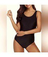 Solid Black One Piece with Back Crisscross Detail NWOT Size XL - £15.41 GBP