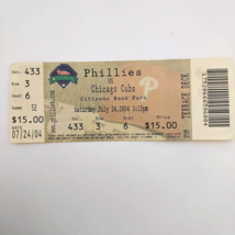Chicago Cubs VS Philadelphia Phillies 2004 Game Ticket MLB at Citizens Bank Park - $42.00