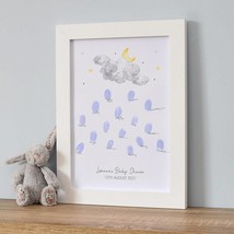Personalised Cloud A4 Framed Print, New Baby Gift, Baby Shower, Baby&#39;s Nursery - £14.14 GBP