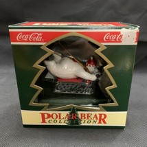 NEW Coca-Cola Polar Bear Christmas Ornament Sledding Bear KG  Xmas Bottle - £11.67 GBP
