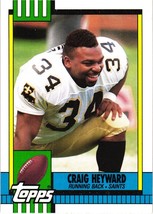Craig IronHead Heyward New Orleans Saints 1990 Topps NFL Football Card 243 - £1.20 GBP