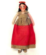 Vintage Mexican Composition Cloth Woman Doll-Stuffed  - $43.46 CAD
